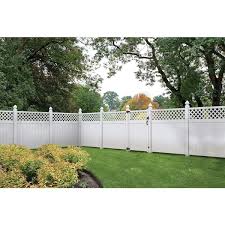 White Vinyl Semi Privacy Fence Panel