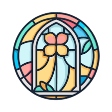 Stained Glass Icon Icon Vector A