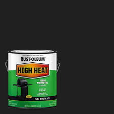 1 Gal High Heat Flat Bar B Que Black Enamel Interior Exterior Paint 2 Pack