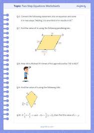 Two Step Equations Worksheets