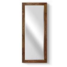 Wexford Home 25 In W X 61 In H Framed Rectangle Beveled Edge Wood Full Length Mirror In Maple