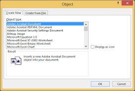 Insert An Object In Word Or Outlook