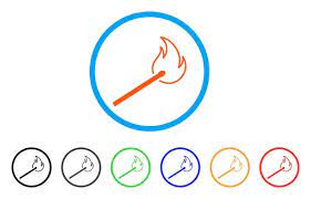 Olympic Flame Colored Icon Vector