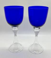 Cobalt Blue Wine Glasses Wine