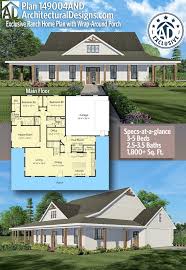 Ranch Home Plan With Wrap Around Porch