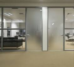 Hinged Plain Acoustic Glass Doors For