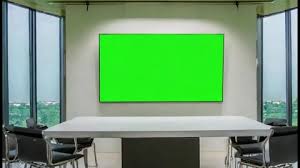 Conference Room Green Screen Stock