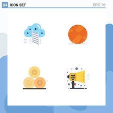 Mobile Interface Flat Icon Set Of 4