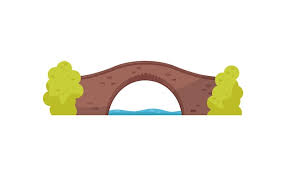 Vector Icon Of Old Brick Bridge
