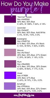 Purple Color Palettes Mixing Paint Colors