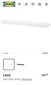 Ikea Lack Shelf 110cm X 26cm Used