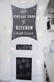 Vintage Door Chalkboard Organisation