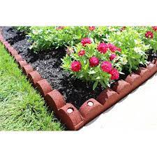 Rubberific 4 Ft Red Rubber Scalloped Landscape Edging 4 Pack