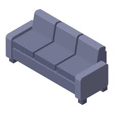 Grey Home Sofa Icon Isometric Of Grey