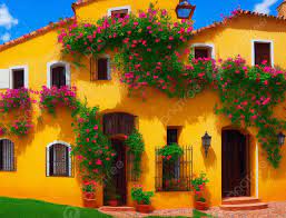 Spanish Style Home Exterior Background
