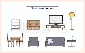 Free Vectors Furniture Icon Set 1