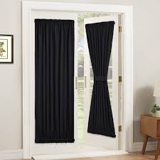 Black French Door Curtains Privacy