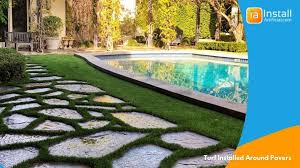 Installing Turf Between Concrete Slabs