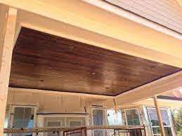 Our Patio Ceiling Tongue Groove Wood