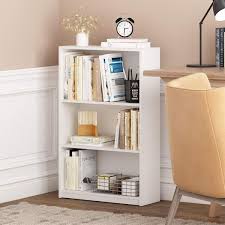 Furinno Jaya Simple Home 3 Shelf Bookcase White