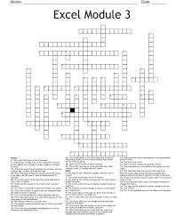 Excel Module 3 Crossword Wordmint