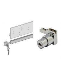 Silver Push Glass Door Lock