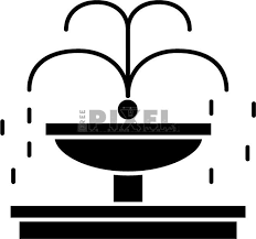 Fountain Icon Or Symbol In Glyph Style