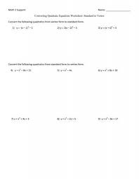 Converting Quadratic Equations