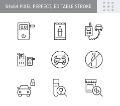 Drywall Line Icons Vector Ilration