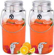 1 Gallon Glass Drink Dispensers For