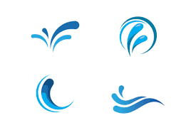 Water Splash Logo Vector Icon Graphic
