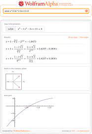 Equation Solving Wolfram Alpha