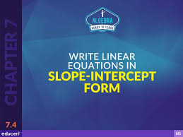 Write Linear Equations In Slope