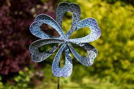 Blue Flower Windmill Garden Ornament