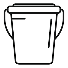 Garden Bucket Icon Outline Vector Eco