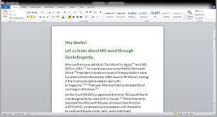 Moving Text In Microsoft Word