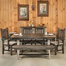Smoky Rough Cut Maplewood Dining Table