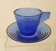 Vintage Depression Glass Cobalt Blue