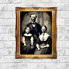 Creepy Family Photo Vintage Scary