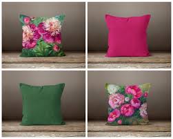 Flower Pillow Casegreen Cushion