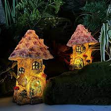 Garden Statue Light Flower Fairy Home
