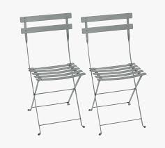 Outdoor Fermob Bistro Chair Set Of 2 Lapilli Gray Pottery Barn