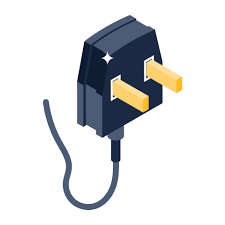 Power Cord Icon In Isometric Design