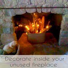 Decorate Inside An Unused Fireplace