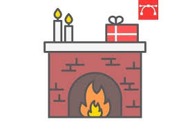 Fireplace Color Line Icon