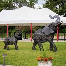 Life Size Elephant Garden Sculpture Metal
