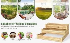 3 Tier Raised Garden Bed Wood Planter