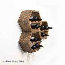 Wood Wine Rack Kitchen Storage Gift