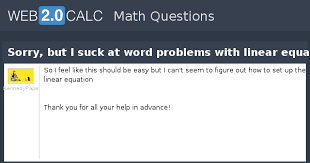 Word Problems With Linear Equations