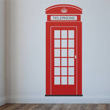 London Telephone Box Wall Decal British